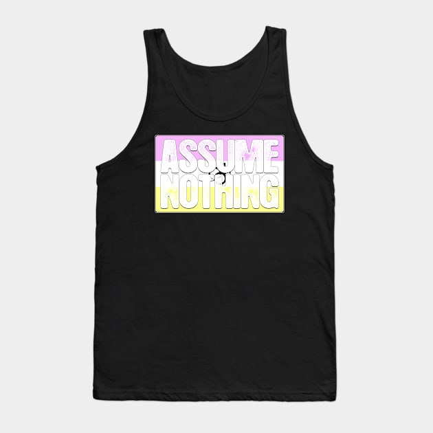 Assume Nothing Twink Pride Flag Tank Top by wheedesign